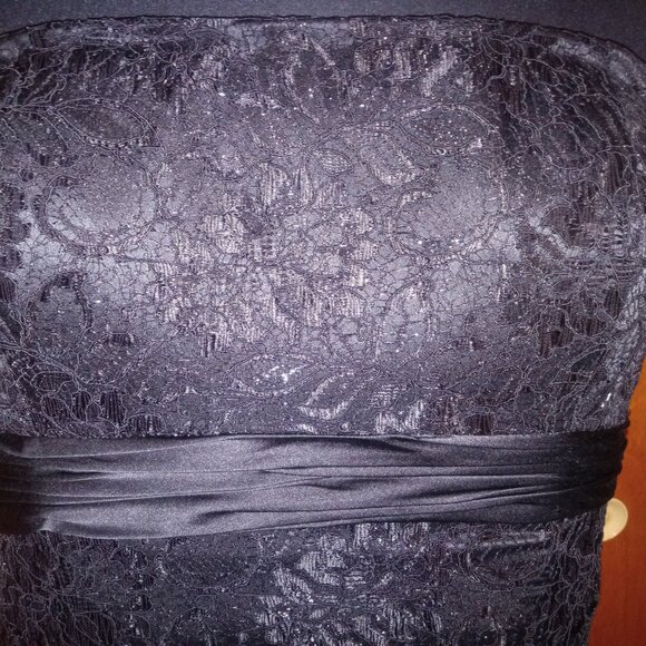 NWT Badgley Mishka Black Lace Evening Dress - Picture 5 of 9